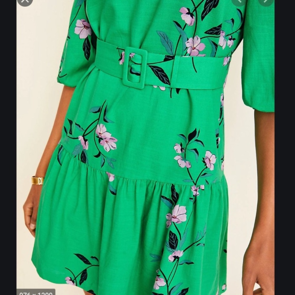 Floral Belted Flounce Shift Dress, only wore once